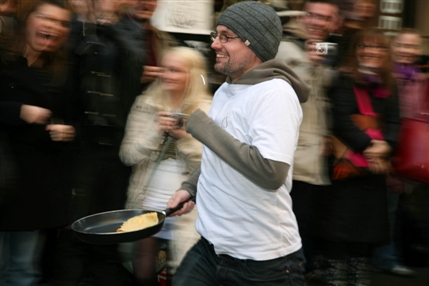 The Great Spitalfields Pancake Race The Great Spitalfields Pancake Race