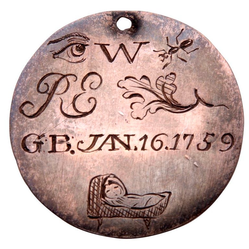 A token left with an infant admitted to the Foundling Hospital