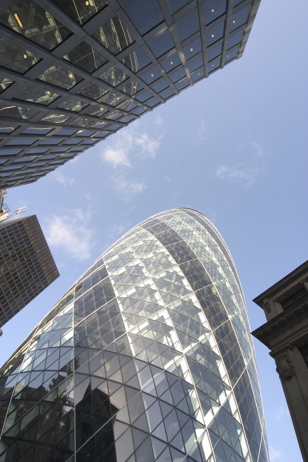 The Swiss Re Tower (aka 'The Gherkin' or '30 St Mary Axe ')