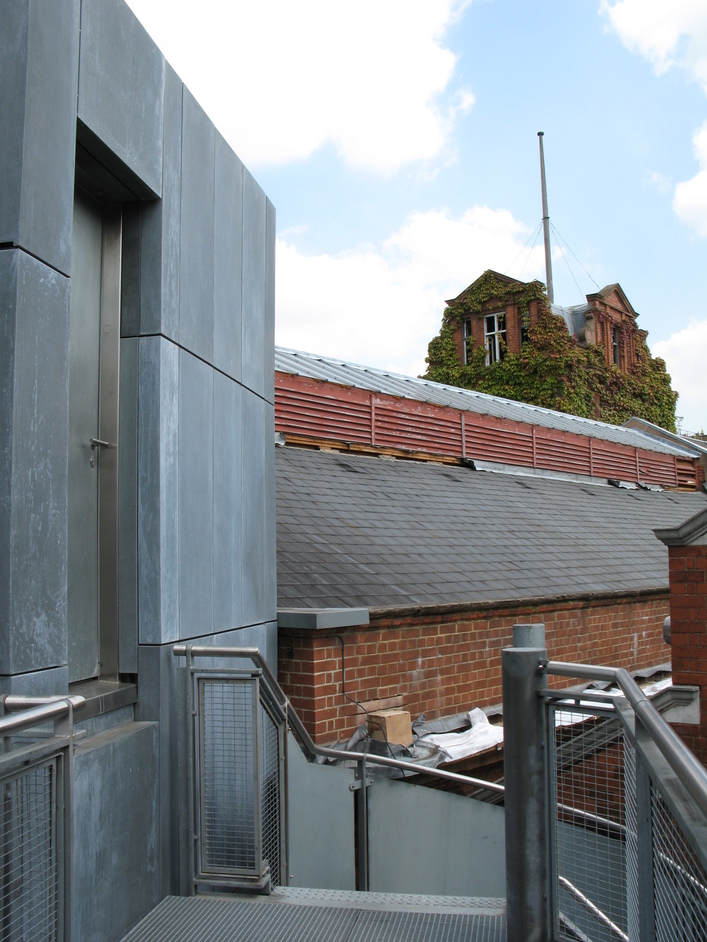 The Wapping Project - The view at the rooftop: (left) a door that leads out to nowhere