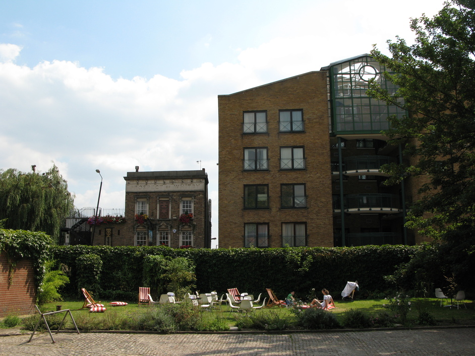 The Wapping Project - The lawn outside the building