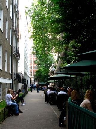 Gordon's Wine Bar - Outdoor seating in at lane at the back