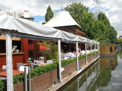 Jason's Canal Boat Trip - View of the Boat House from the boat