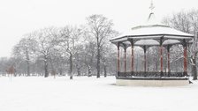 Santa Run - Greenwich Park, Bandstand in Winter