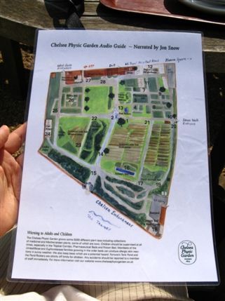 Chelsea Physic Garden - Map of the Chelsea Physic Garden
