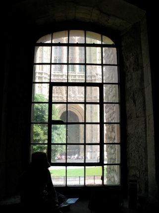 Jewel Tower - The view from the Jewel Tower - the Sovereign's Entrance at the Houses of Parliament Jewel Tower - The view from the Jewel Tower - the Sovereign's Entrance at the Houses of Parliament