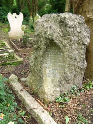 Highgate Cemetery - A different kind of headstone. Highgate Cemetery - A different kind of headstone.