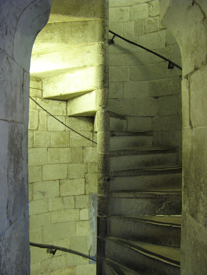 Great College Street - The original stairs of the Jewel Tower - you can tell from how worn it is.