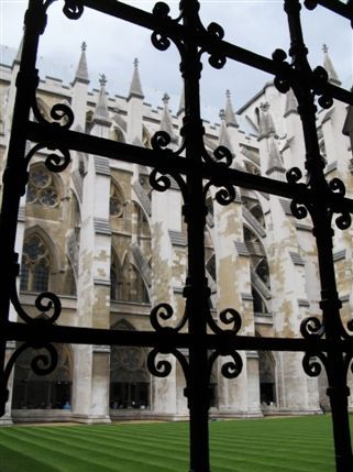 Westminster Abbey - Looking out onto the cloister