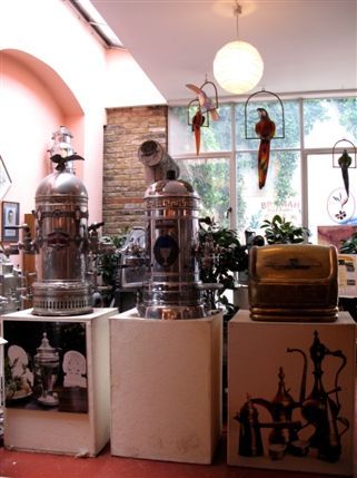 The Bramah Museum of Tea and Coffee - The different kinds of coffee machines.