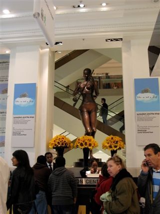 Selfridges - The statue that greets you when you enter Selfridges