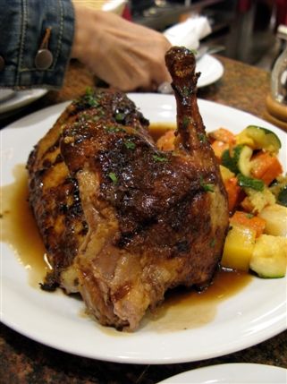 Beaufort Gardens - Grilled Half-Duck with vegetables at the Rotisserie