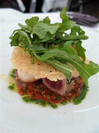 Court Cafe at the British Museum - Court Cafe and Restaurant Appetiser - Seared Tuna and Scallops