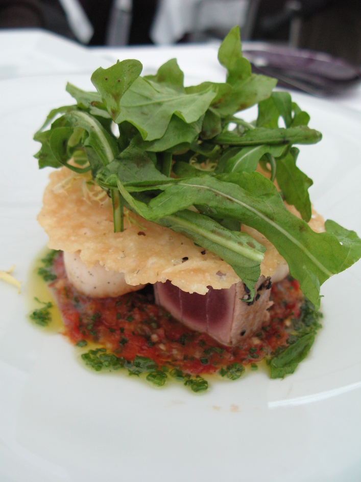 Court Cafe at the British Museum - Court Cafe and Restaurant Appetiser - Seared Tuna and Scallops Image from LondonTown.com Court Cafe at the British Museum - Court Cafe and Restaurant Appetiser - Seared Tuna and Scallops