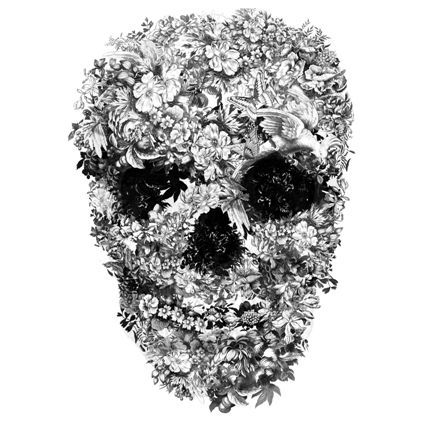 UK's Future Greats - Jacky Tsai, Skull, Satin Print