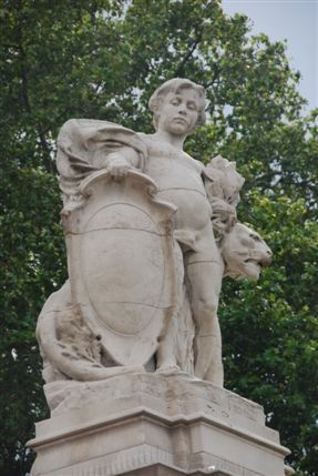 Hugh Street - Stone Figure Of Boy & Beast