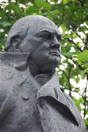 Houses of Parliament - Sir Winston Churchill Statue Outside Parliament