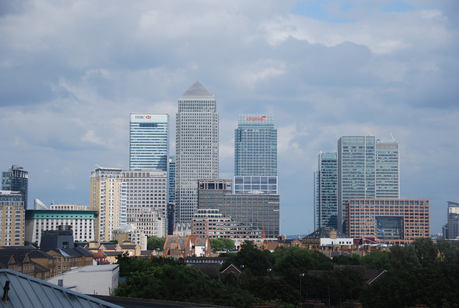 Canary Wharf - View Of Canary Wharf & Other Docklands Towers