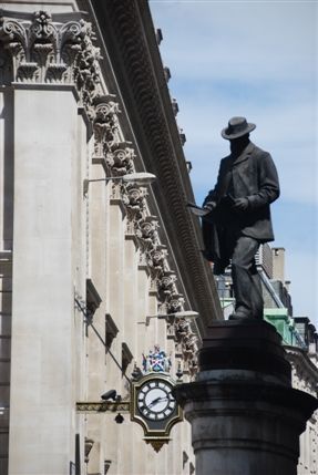 The Royal Exchange - Statue Of James Henry Greathead Outside The Royal Exchange