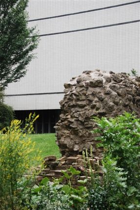 Museum of London - Part Of The Roman Wall Outside The Museum Of London