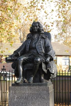 The Foundling Museum - Statue Of Thomas Coram Outside The Foundling Museum