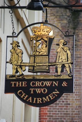 Crown and Two Chairmen - The Crown & Two Chairmen Pub Sign Crown and Two Chairmen - The Crown & Two Chairmen Pub Sign