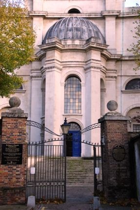 St Anne's, Limehouse - St Anne's Limehouse Entrance