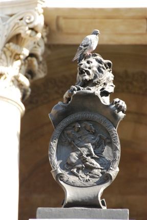 The Royal Exchange - Lion Figure Outside The Royal Exchange