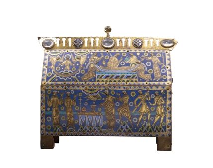 Victoria and Albert (V & A) Museum - Casket for the relics of St Thomas Becket, gilt, copper and champleve on a wooden core, France, about 1180 © Victoria and Albert Museum