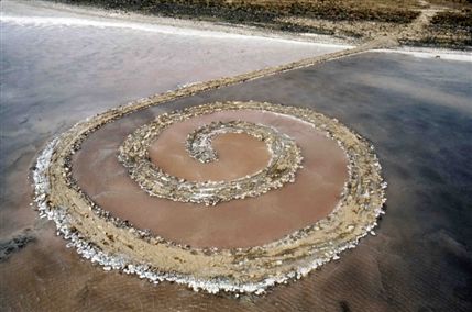 Radical Nature - Robert Smithson, Spiral Jetty, 1970. Great Salt Lake, Utah © Estate of Robert Smithson/DACS,,,London/VAGA, New York 2009. Image courtesy James Cohan Gallery, New York. Collection: DIA Center for the Arts, New York. Photo: Gianfranco Gorgoni