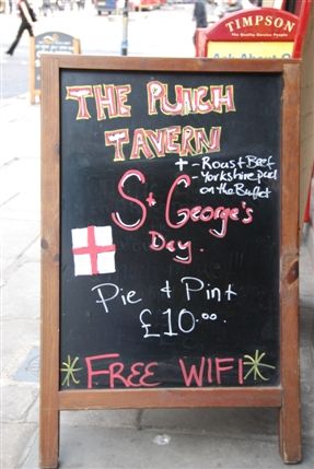 Russell Street - Punch Tavern St George's Sign