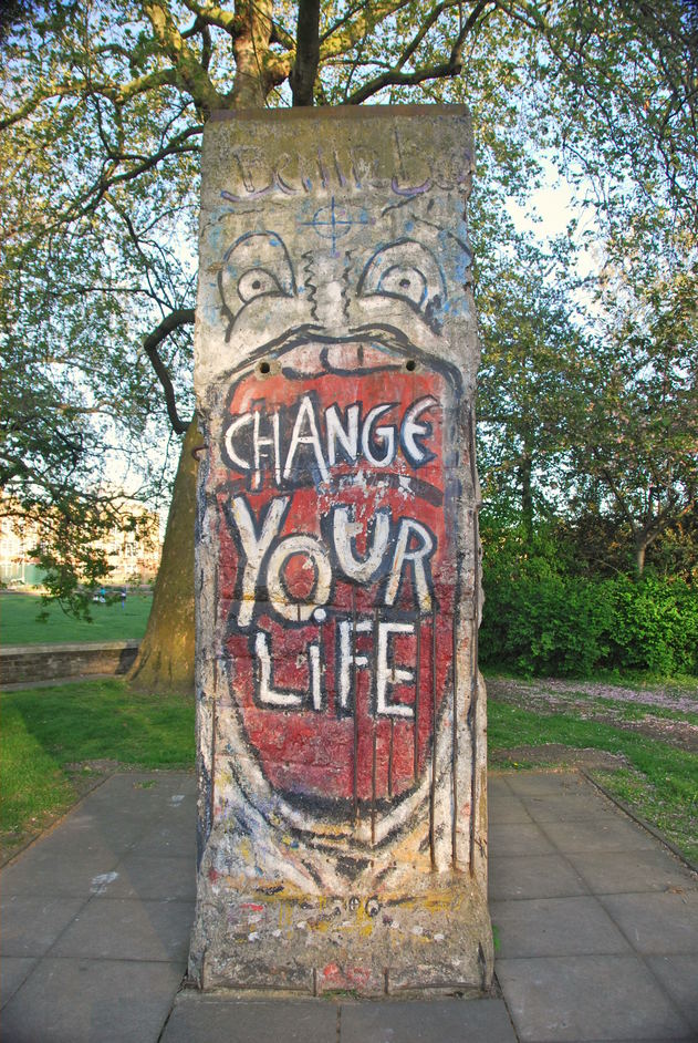 IWM London (Imperial War Museums) - Part Of The Berlin Wall In The Grounds Of The Imperial War Museum