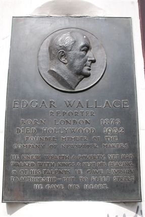 Fleet Street - Edgar Wallace Plaque