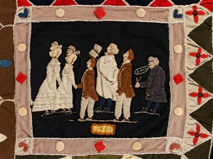 Quilts 1700-2010 - Anne West Wedding (detail), 1820 © V & A Images Quilts 1700-2010 - Anne West Wedding (detail), 1820 © V & A Images
