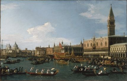 Venice: Canaletto and his Rivals - Canaletto (1697–1768), The Bucintoro returning to the Molo, about 1745–50 © MNAC - Museu Nacional d'Art de Catalunya, Barcelona. On permanent loan from Coleccion Thyssen-Bornemisza