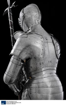 Henry VIII: Dressed To Kill - Rear view of Foot Combat armour of Henry VIII. This armour includes sets of articulating joints protected the entire body - NASA studied the construction of this armour when they designed the first space suit in the 1960s