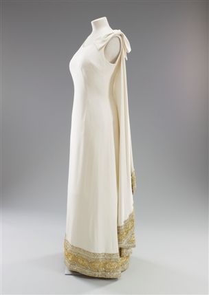 The State Rooms, Buckingham Palace - Evening dress worn during the visit to Malta, 1967. Designed by Norman Hartnell