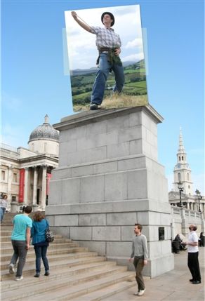 Antony Gormley: One & Other - Mock up of member of public on the Fourth Plinth - Cog Design, 2009
