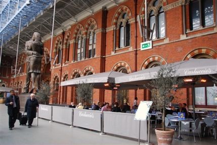 St Pancras International Station - St Pancras Carluccios Restaurant/Cafe