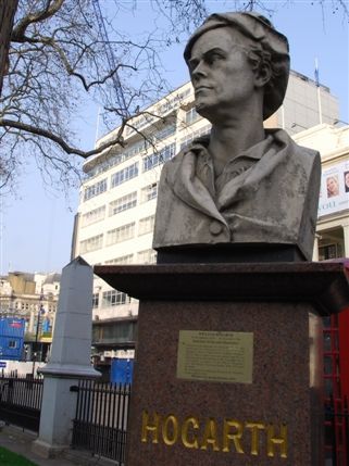 Leicester Square - Leicester Square William Hogarth Bust