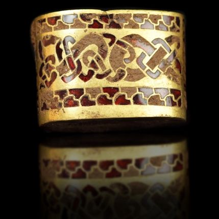 The Staffordshire Hoard - Hilt Fitting, Finds number NLM 449, Birmingham Museum and Art Gallery