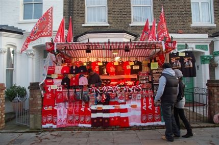 Emirates Stadium: Arsenal FC - An Arsenal Merchandise Stall Outside The Ground Emirates Stadium: Arsenal FC - An Arsenal Merchandise Stall Outside The Ground