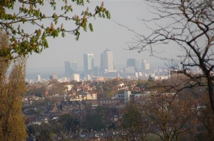 One Canada Square - View From Muswell Hill In North London
