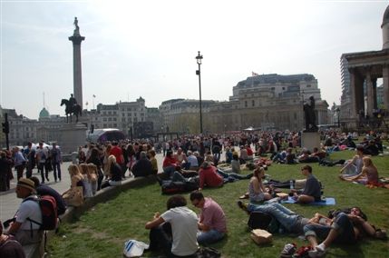 St George's Day Celebrations at Trafalgar Square in London St George's Day Celebrations at Trafalgar Square in London