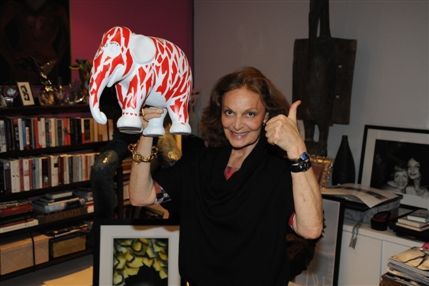 Elephant Parade London - Diane von Furstenberg gives Elephant Parade the thumbs up in NYC Elephant Parade London - Diane von Furstenberg gives Elephant Parade the thumbs up in NYC