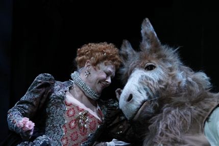 A Midsummer Night's Dream - A Midsummer Night's Dream, with Judi Dench as Titania & Oliver Chris as Bottom at the Rose Theatre. Photo by Nobby Clark