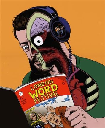 London Word Festival - Poster illustration by Oliver King London Word Festival - Poster illustration by Oliver King