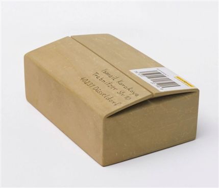 Keep Me Posted - Andreas Blank - 'Stonebox Sent to Unknown Person' (limestone and pencil)