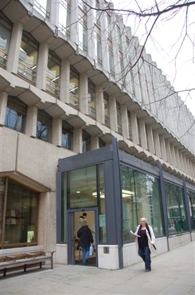 Clockmaker's Museum, Guildhall Library - The Entrance To The Museum Through The City Of London Archives & Library
