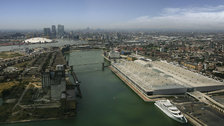 London 2012 River Zone - View of the ExCeL Centre and the North Greenwich Arena